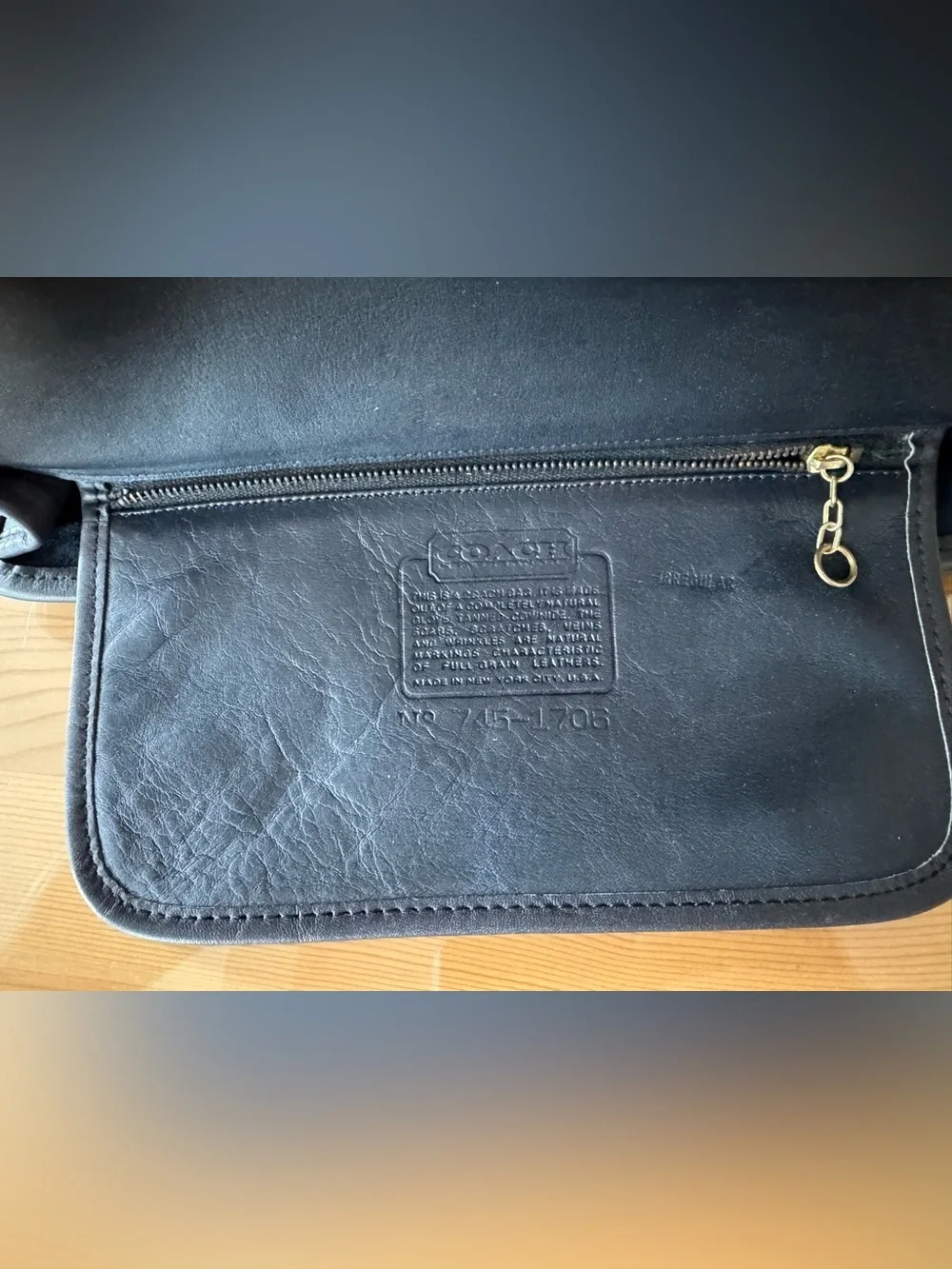 Vintage Coach Envelope Clutch, 9810, Navy